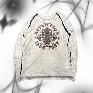 AFFLICTION y2k 아이언 크로스 윙 디자인 티셔츠