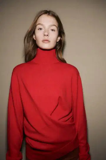 ZARA 니트 빨간색 캐시미어