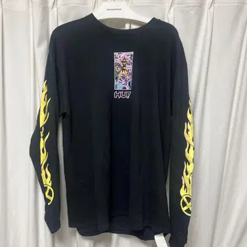HUF 프레임 패턴 긴팔 티셔츠