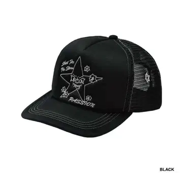 passion trucker cap black