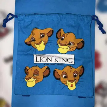 [레트로] Disney 라이온킹 복조리형 백팩 파란색