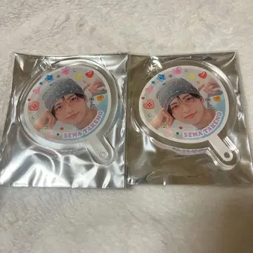 ICEx 타케노 세나 SPINNS 콜라보 부채형 아크릴 키링