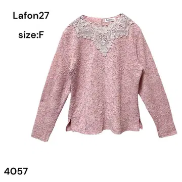 Lafon27 라 셔츠 상의 긴팔 FREE 레이스 어깨 패드