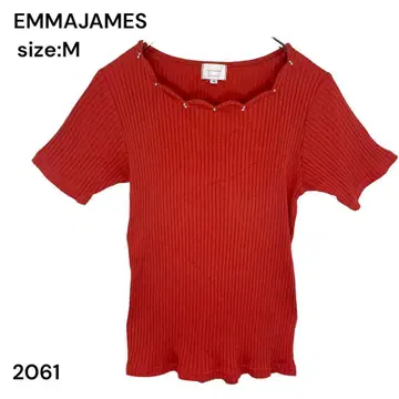 엠마제임스 EMMAJAMES 셔츠 상의 니트 반팔 M