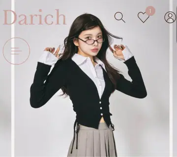 Darich 셔츠 도킹 레이스업 니트탑
