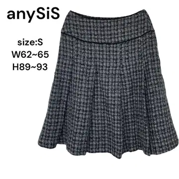 anySiS 애니시스 스커트 무릎 기장 S 라메 고급스러운