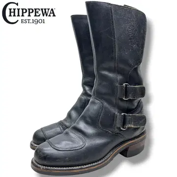 90s 일본 미발매 치페와 [26.5] 리 엔지니어 부츠 블랙