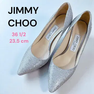 [ 새상품급 박스 포함 ] J 지미추 글리터 펌프스 23.5 실버
