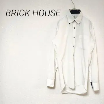BRICK HOUSE 화이트 버튼 다운 셔츠 S 오피스 캐주얼