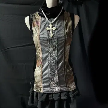 헤이세이 갸루 Y2K 페어리 그런지 모리걸 벨로아 상의