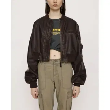 SLY VINTAGE F/LEATHER CROP BZ