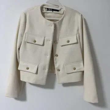 ZARA 노카라 자켓 화이트