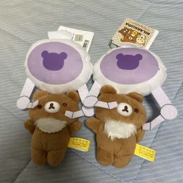 리락쿠마 크레인에 매달리는 부르부르 봉제 인형 2세트