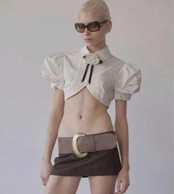 Sculptor Rosetta Baby Shirt Ivory 블라우스
