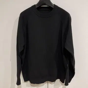 무인양품 울 혼방 래글런 슬리브 니트 블랙 XL