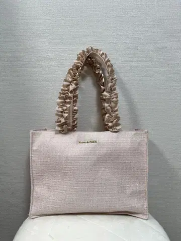 Maison de FLEUR 트위드 토트백 핑크