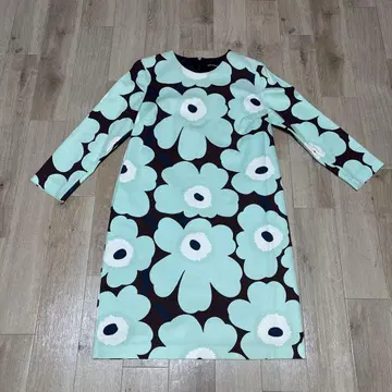 marimekko 민트 그린 플라워 원피스
