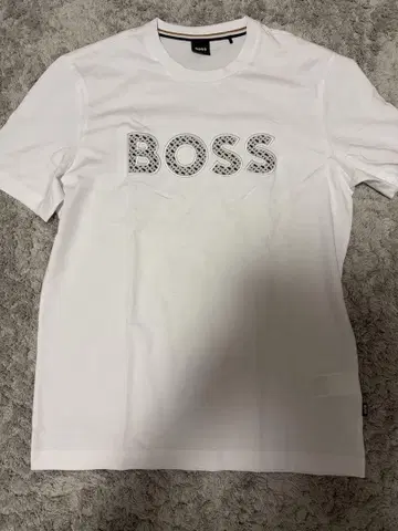 BOSS 휴고보스 로고 프린트 T셔츠 화이트