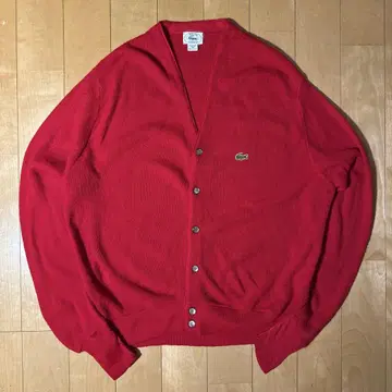 USA IZOD LACOSTE 라코스테 가디건 M 레드 빨간색