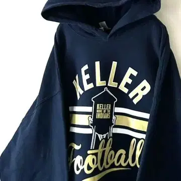 KELLER 풋볼 맨투맨 후드티 XL 네이비 네이비 컬러 구제 의류
