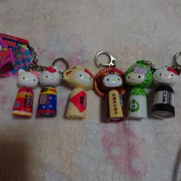 지역 한정 헬로키티 코케시 라이트 컬렉션 키링 6개 세트