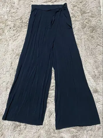 BCBGMAXAZRIA 비지 리본 포함 와이드 팬츠