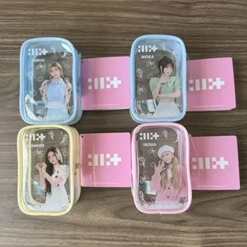 ILLIT 프라이즈 립스틱 파우치 투명 파우치 4개 세트
