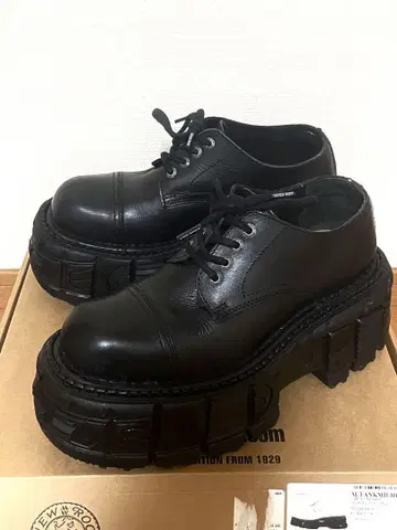 뉴 락 부츠 로우컷 통굽 박스 포함