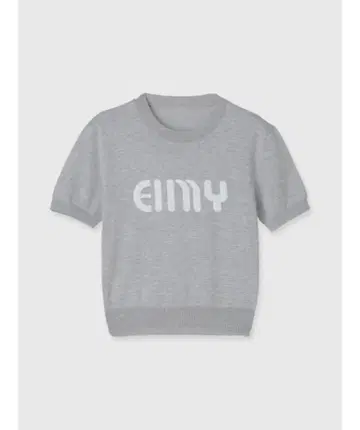 eimy istoire 로고 하프 슬리브 니트
