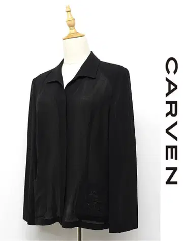 K430/새상품급 CARVEN 칼벤 자켓 시스루 46 블랙