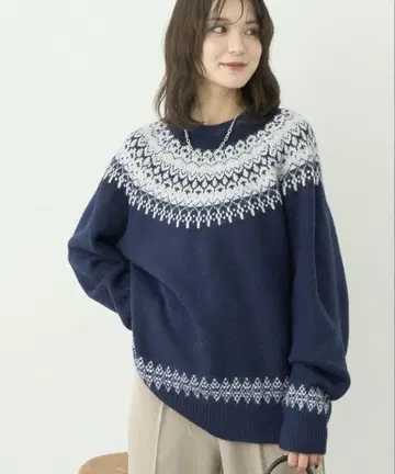 오로라 라메 노르딕 튜닉
