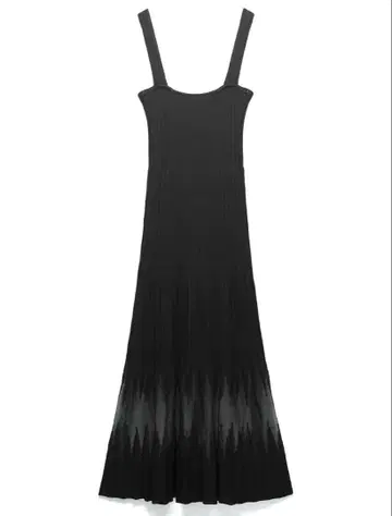 ZARA 콤비 세미 시스루 미디 원피스 모드