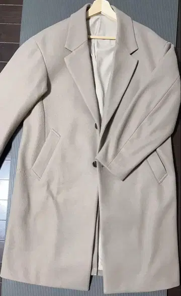 [ 미사용 새상품 ] 니트 멜톤 체스터 코트 S