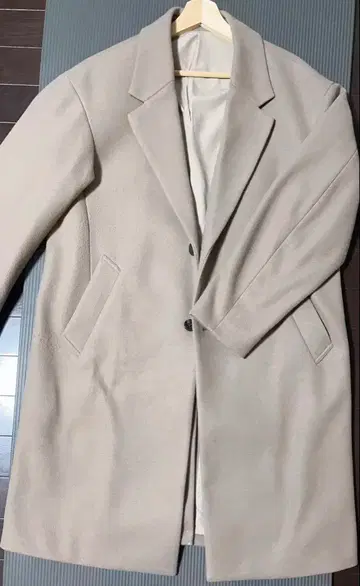 [ 미사용 새상품 ] 니트 멜톤 체스터 코트 S