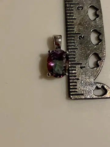 로즈 레인보우 토파즈 펜던트 탑 925 각인