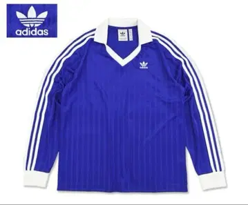 adidas 스트라이프 긴팔 피케 셔츠