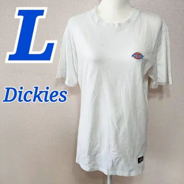 Dickies 반팔 T셔츠 L 화이트 100% 코튼 스트릿 코디