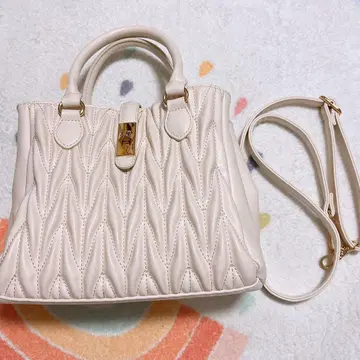 MAJESTIC LEGON 숄더백 핸드백 화이트 퀼트