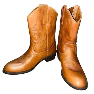 미사용 Ungrid 웨스턴 부츠 S 22.5 소가죽 브라운 여성용