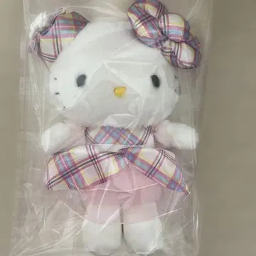 산리오 헬로키티 드레스 타탄 디자인 시리즈 봉제 인형 마스코트
