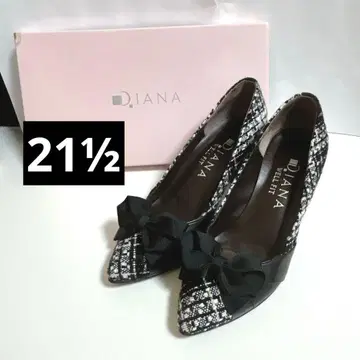[ 중고 ] DIANA 다이애나 펌프스 21.5 WELL FIT 트위드