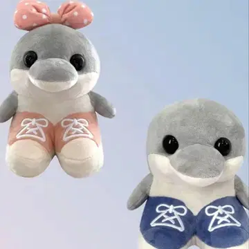 이탈리안 레인 로트 봉제 인형 상어 페어