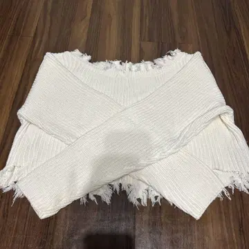 GYDA 프린지 화이트 니트 F 사이즈
