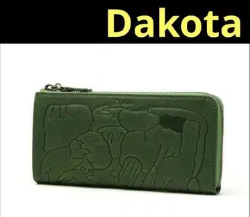 미사용 Dakota 동물 엠보싱 장지갑 그린 다코타