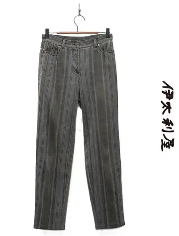 T286 / 이타리야 팬츠 데님 트윌 원단 스트라이프 스트레치 7