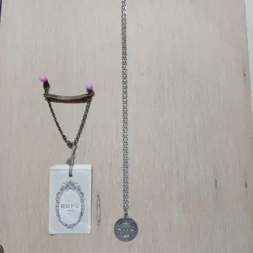 ROPE 목걸이 실버 핑크