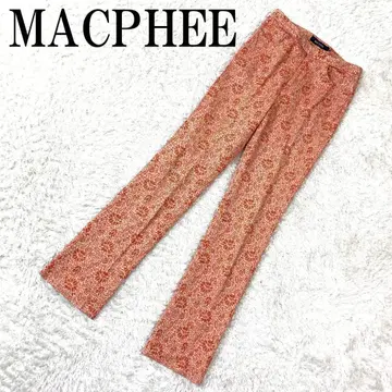 MACPHEE 맥피 캐주얼 팬츠 꽃무늬 오렌지 38 B322