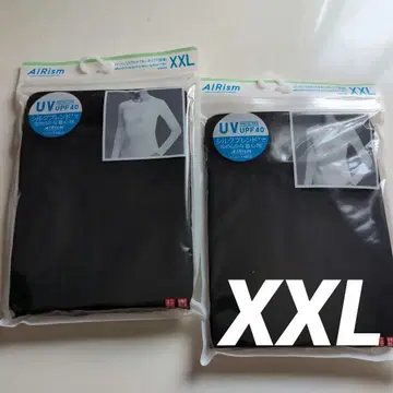 유니클로 AIRism UV컷 크루넥 긴팔 T셔츠 XXL 2장 실크