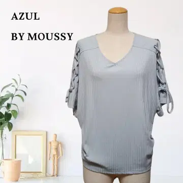 zB828 [ F ] AZUL BY MOUSSY 티셔츠 레이스업 슬리브