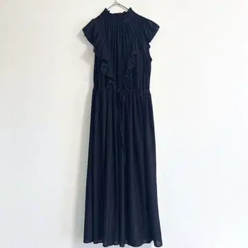 Lois CRAYON 블랙 프릴 슬리브리스 원피스 원피스